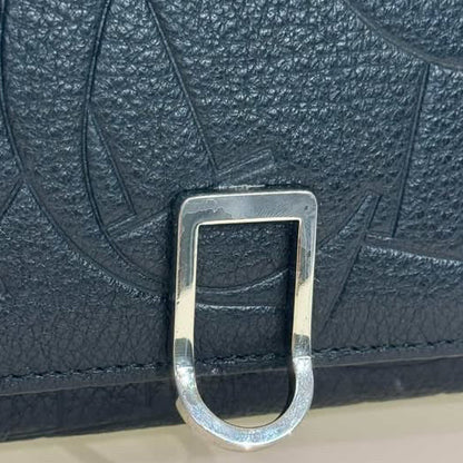 Black leather Factory long wallet with removable coin purse