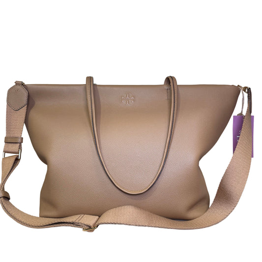 Extra large Thea Tote tan con web strap
