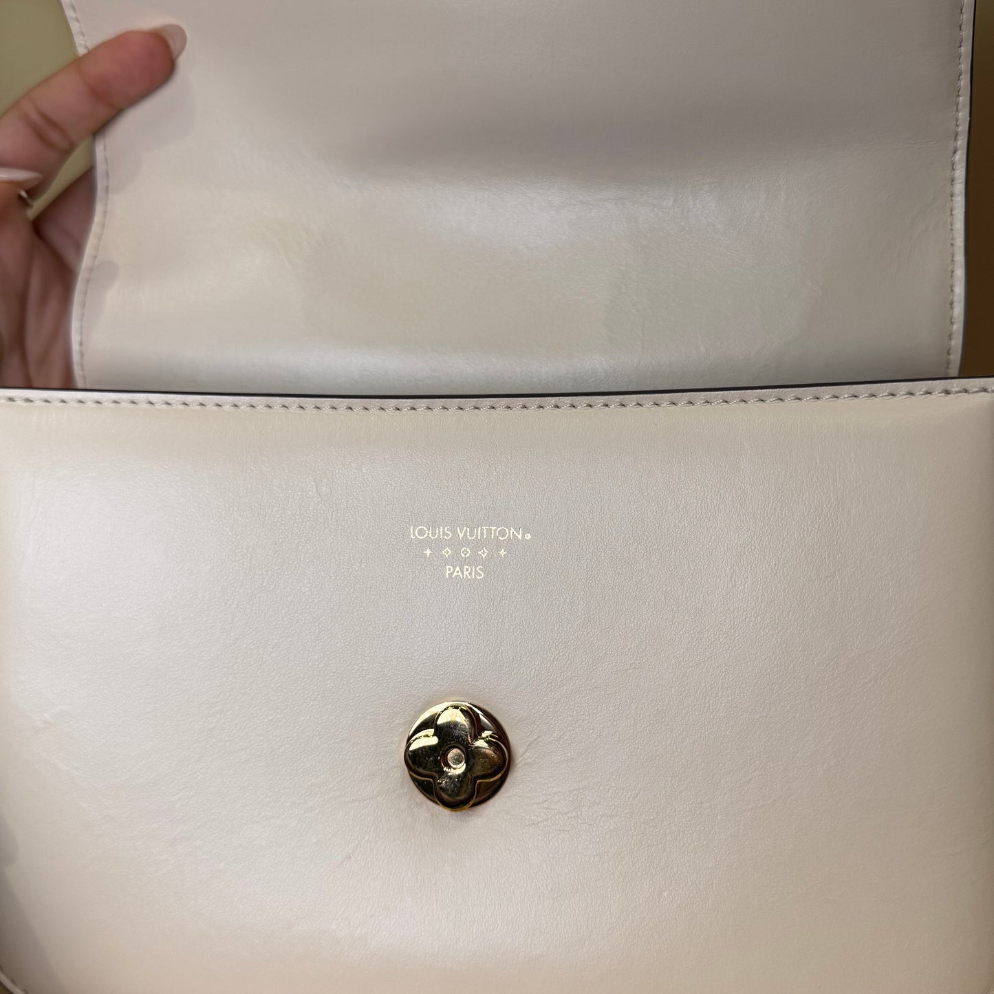 Pont 9 MM crossbody bag white leather