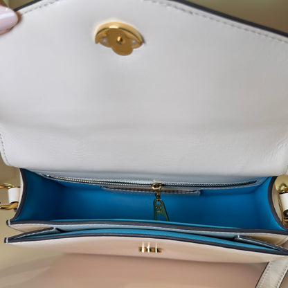 Pont 9 MM crossbody bag white leather