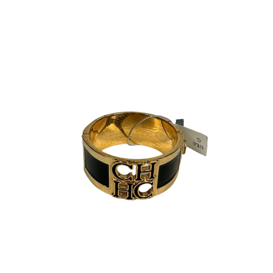 Brazalete dorado y negro ancho S