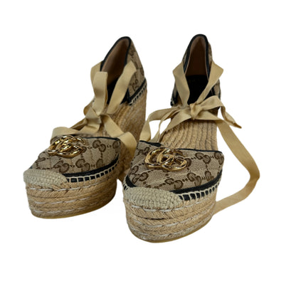 GG marmont wedge espadrilles Talla 37