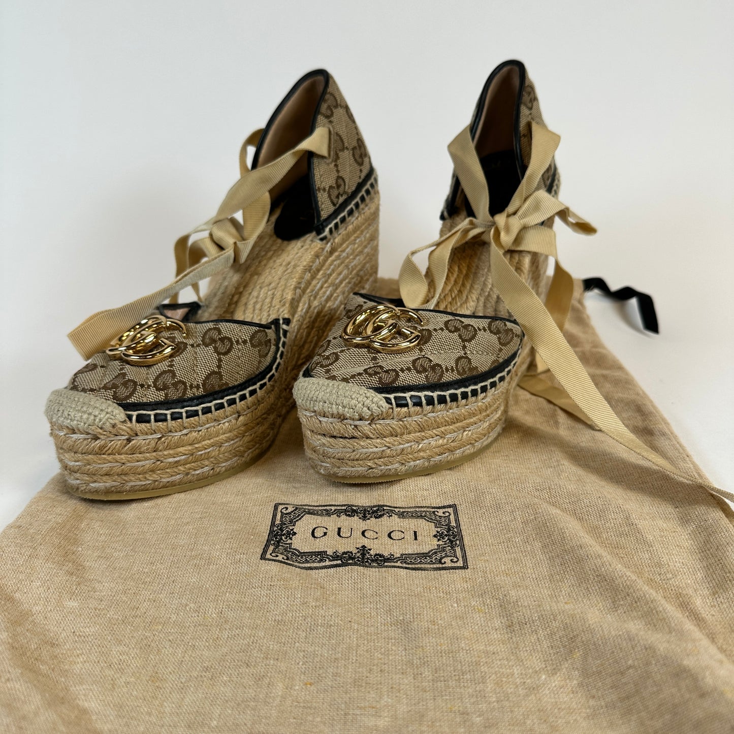 GG marmont wedge espadrilles Talla 37