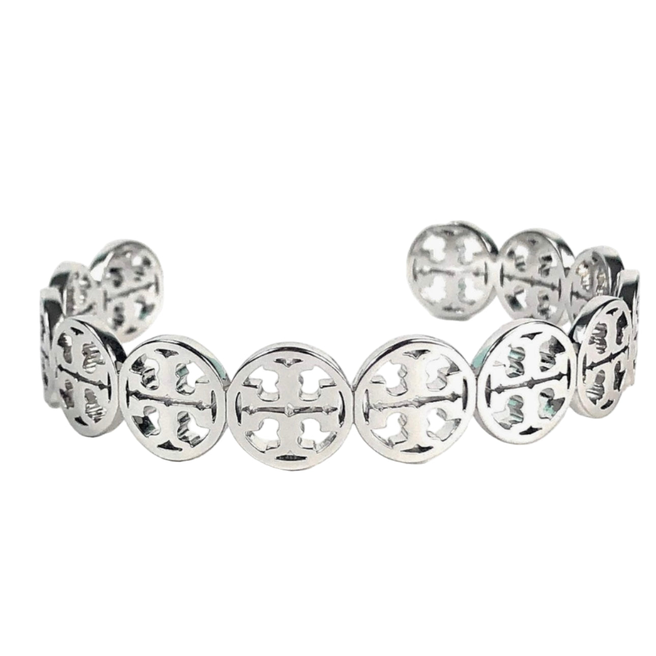 Cuff bangle logo bracelet silver