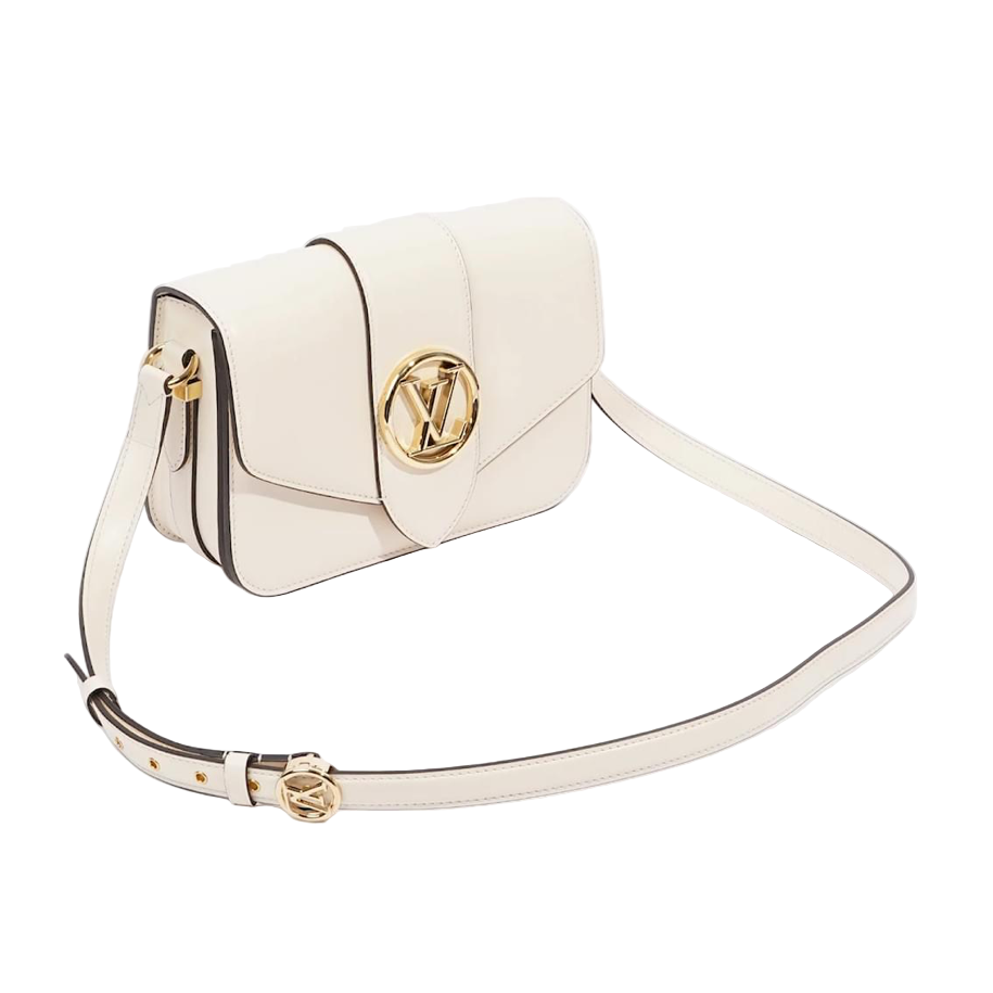 Pont 9 MM crossbody bag white leather