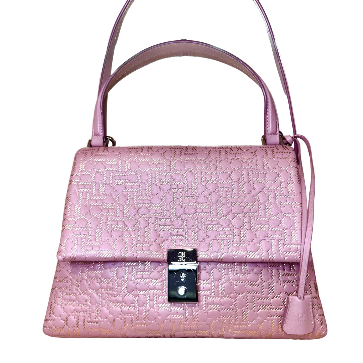 Camelot pink leather & rose gold canvas