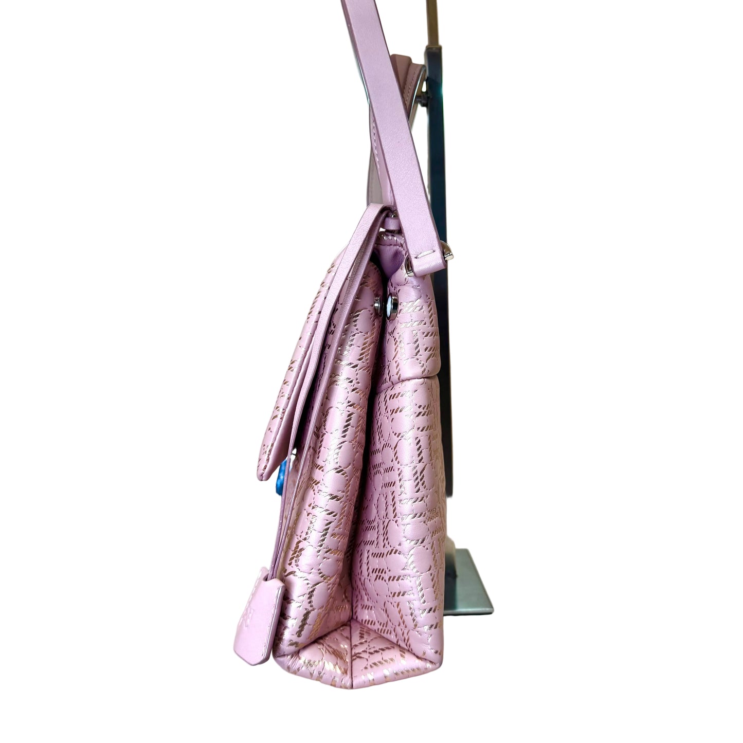 Camelot pink leather & rose gold canvas