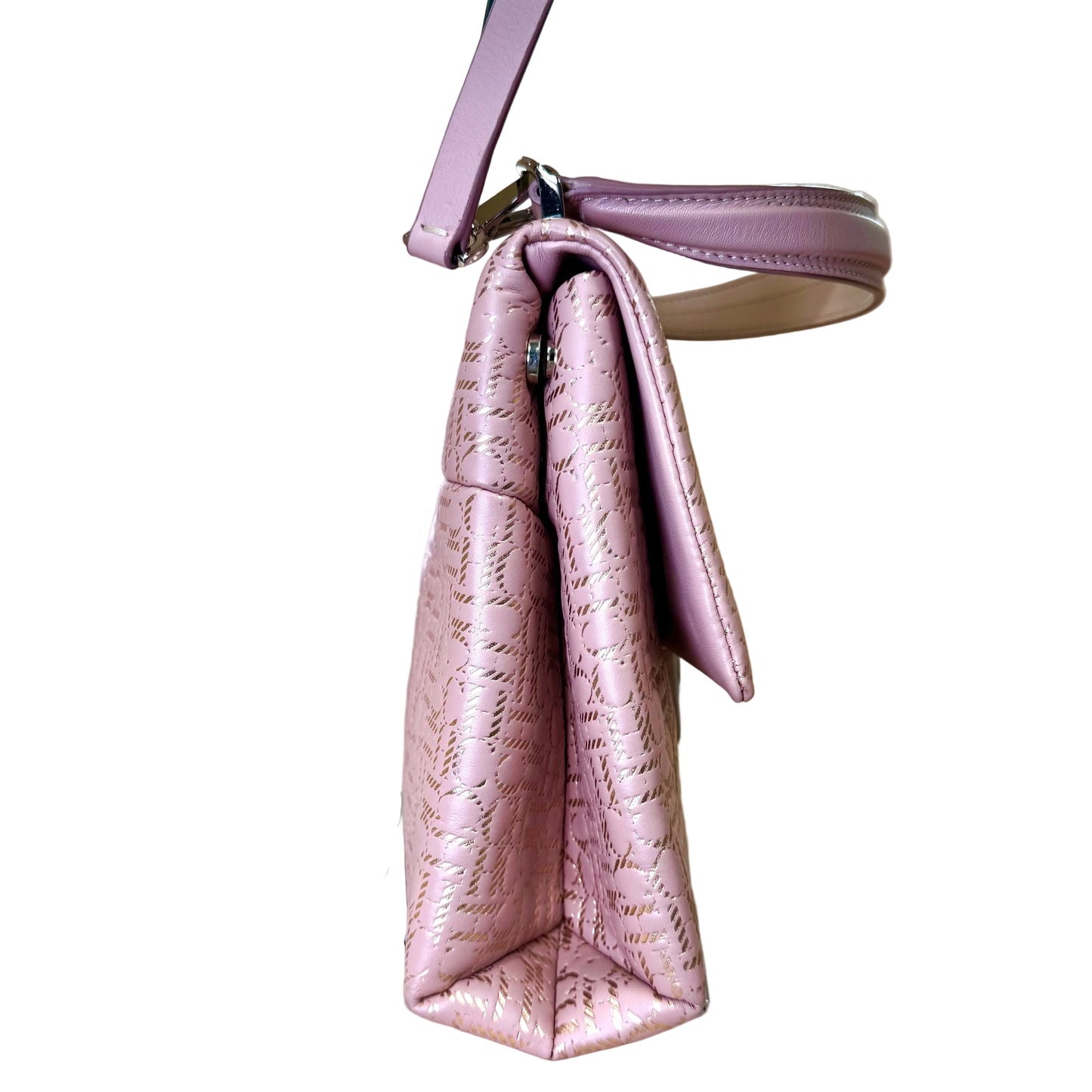 Camelot pink leather & rose gold canvas