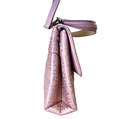 Camelot pink leather & rose gold canvas