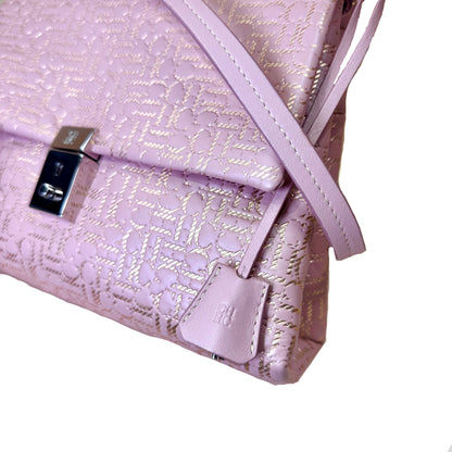 Camelot pink leather & rose gold canvas