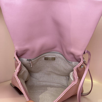 Camelot pink leather & rose gold canvas