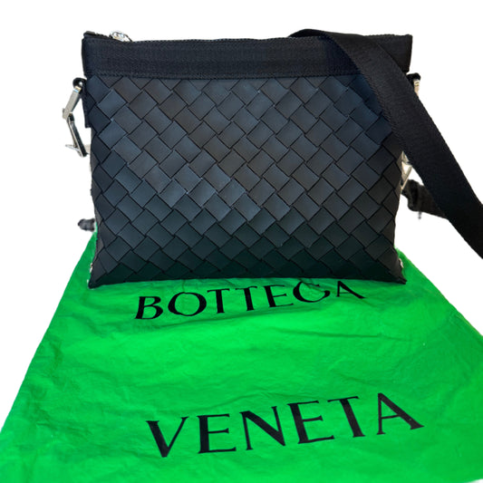 Intreccio Rubber Shoulder Bag Black