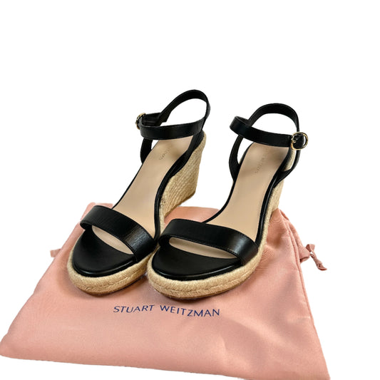 Wedge black sandals, talla 8.5