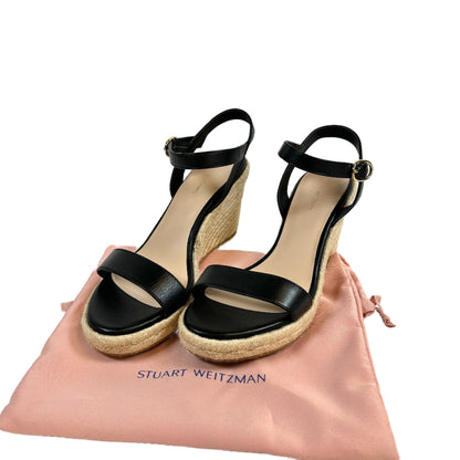 Wedge black sandals, talla 8.5