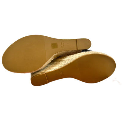 Wedge black sandals, talla 8.5