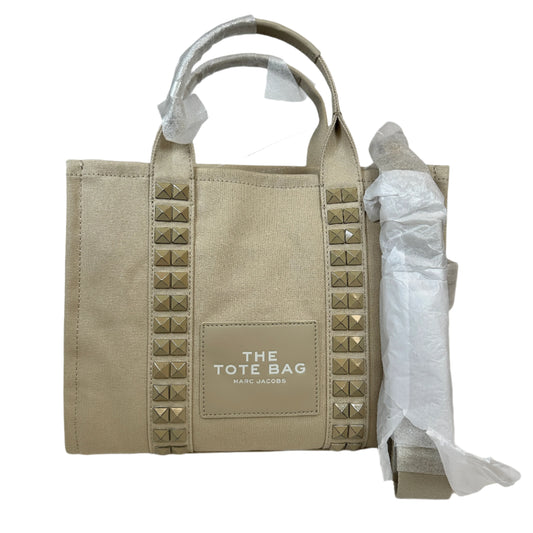 Tote Bag M con studs crema