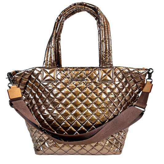 Large Metro tote Deluxe Copper metallic with strap