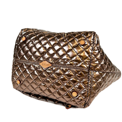 Large Metro tote Deluxe Copper metallic with strap