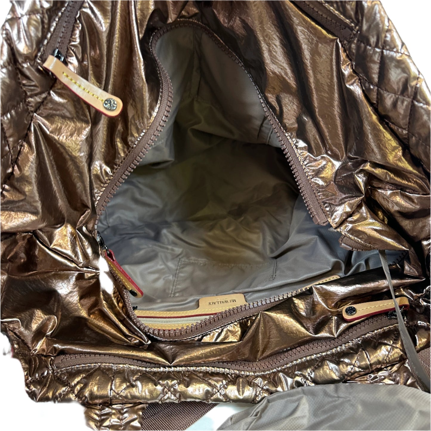 Large Metro tote Deluxe Copper metallic with strap