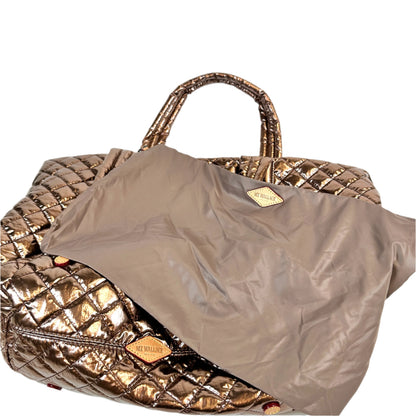 Large Metro tote Deluxe Copper metallic with strap