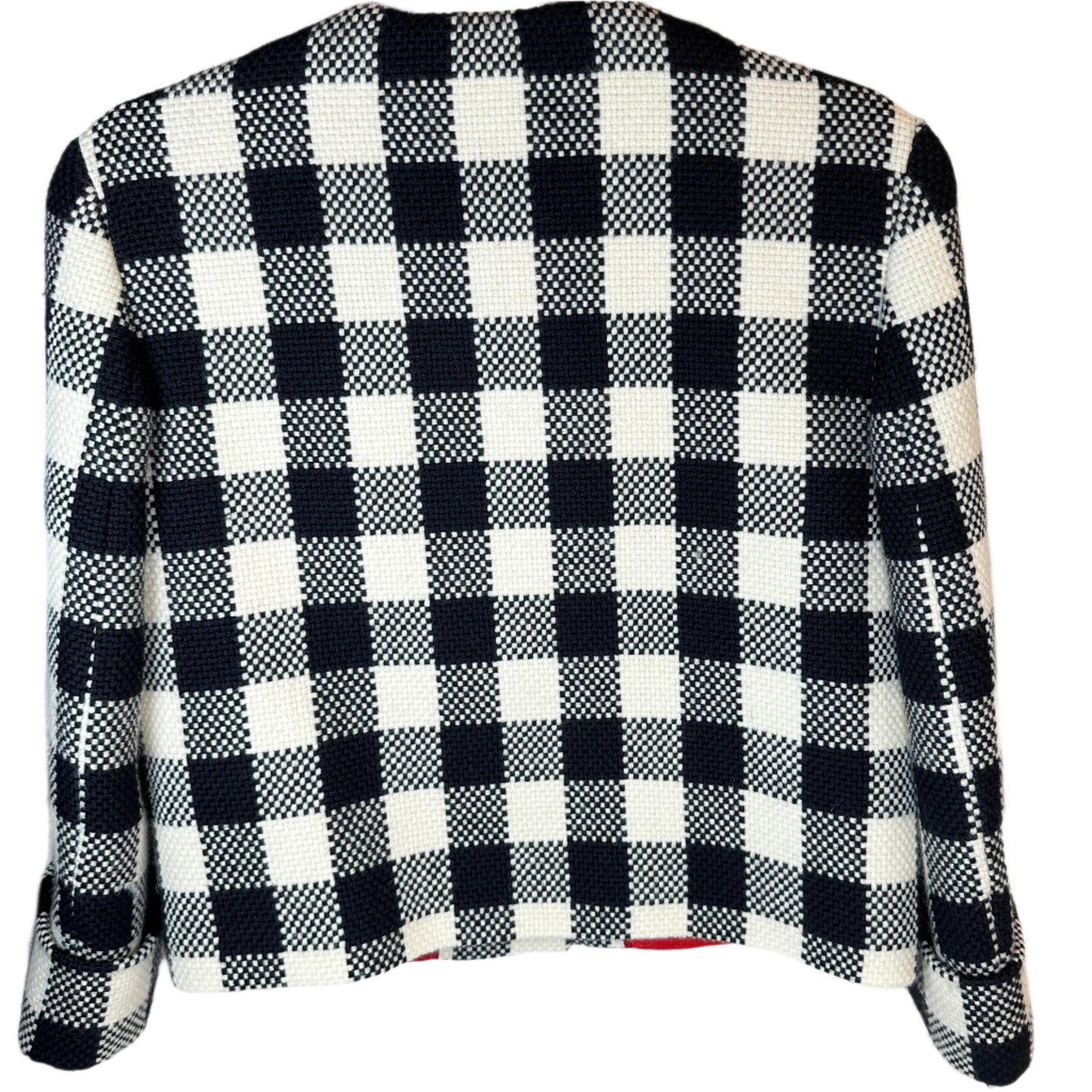 Gingham check wool jacket Talla 34