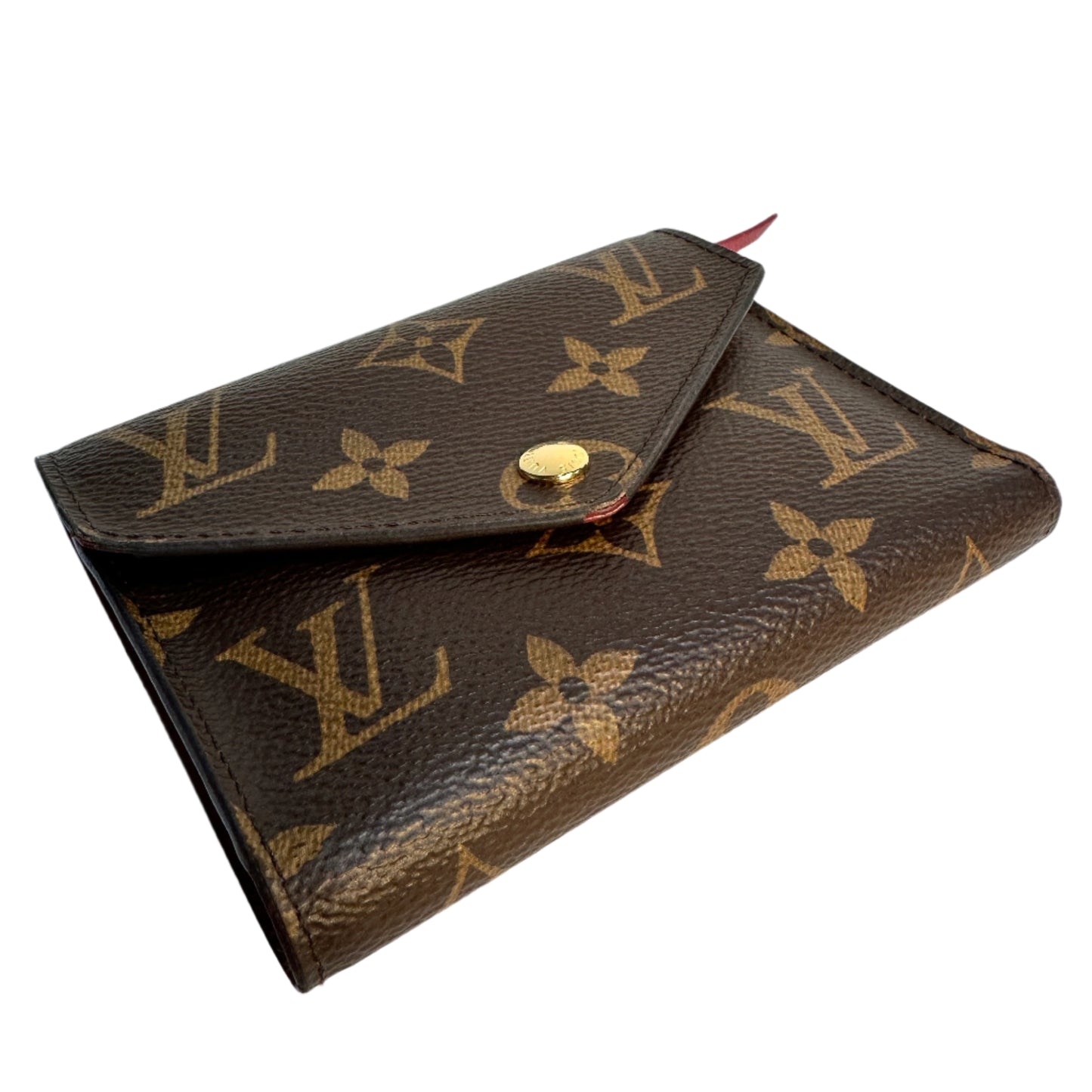 Victorine wallet monogram fucsia interior con iniciales