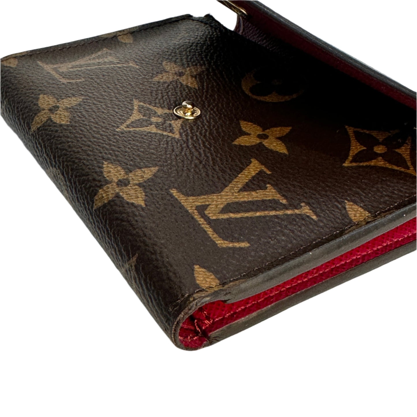 Victorine wallet monogram fucsia interior con iniciales