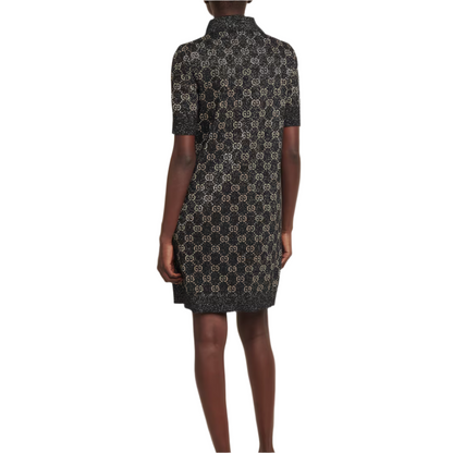 Polokleid lamé GG jacquard dress black, Small