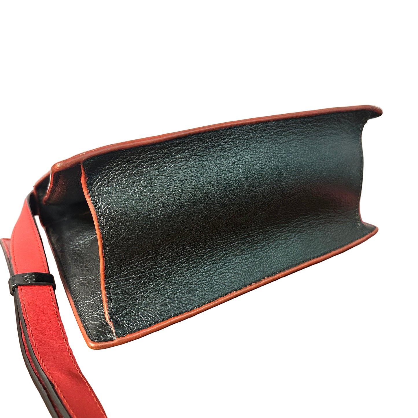 Black Embossed leather top handle con 2 straps