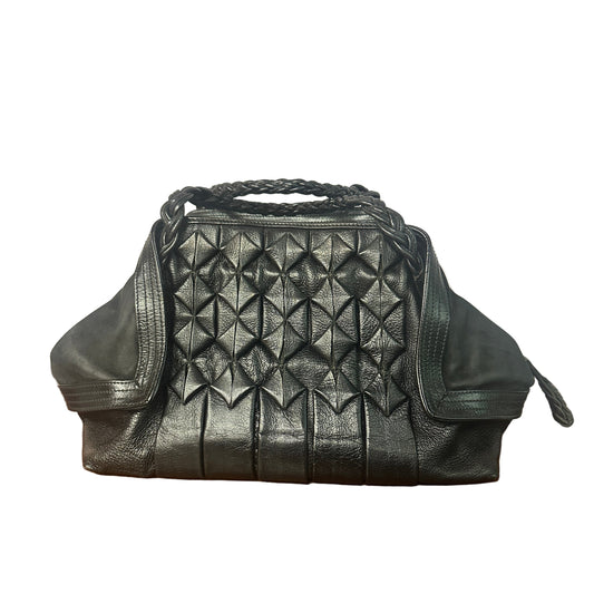 Black leather shoulder bag vintage