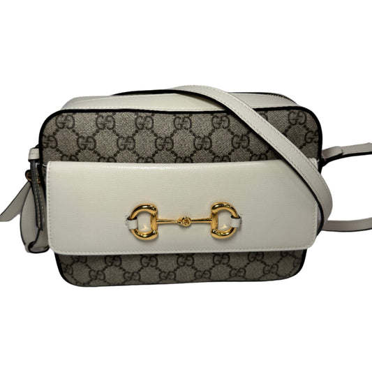 Horsebit small canvas white