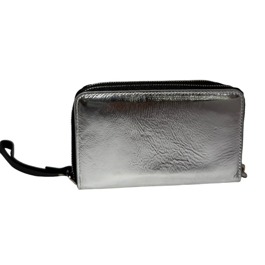 Silver multi function wallet/wristlet