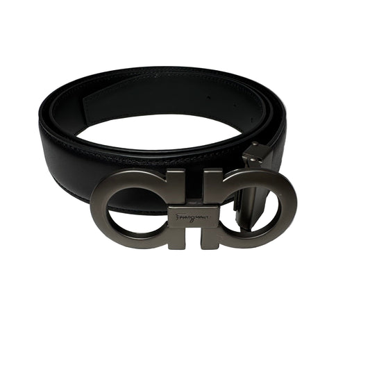 Gancini belt black hebilla mate (no reversible) Talla 34