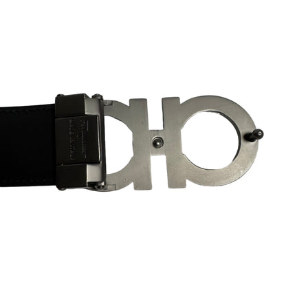 Gancini belt black hebilla mate (no reversible) Talla 34