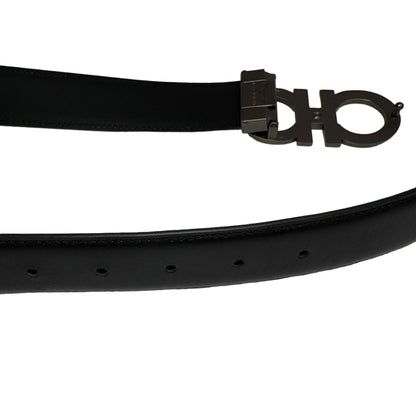 Gancini belt black hebilla mate (no reversible) Talla 34
