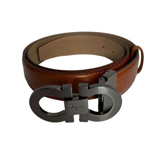 Gancini belt marrón (no reversible) Talla 34