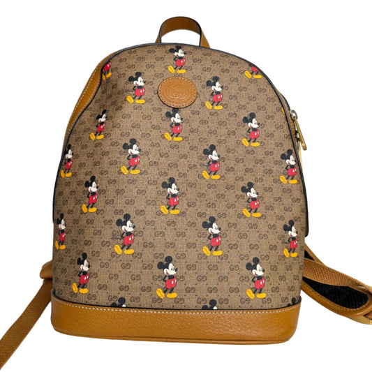 Mickey Printed GG canvas small mini backpack