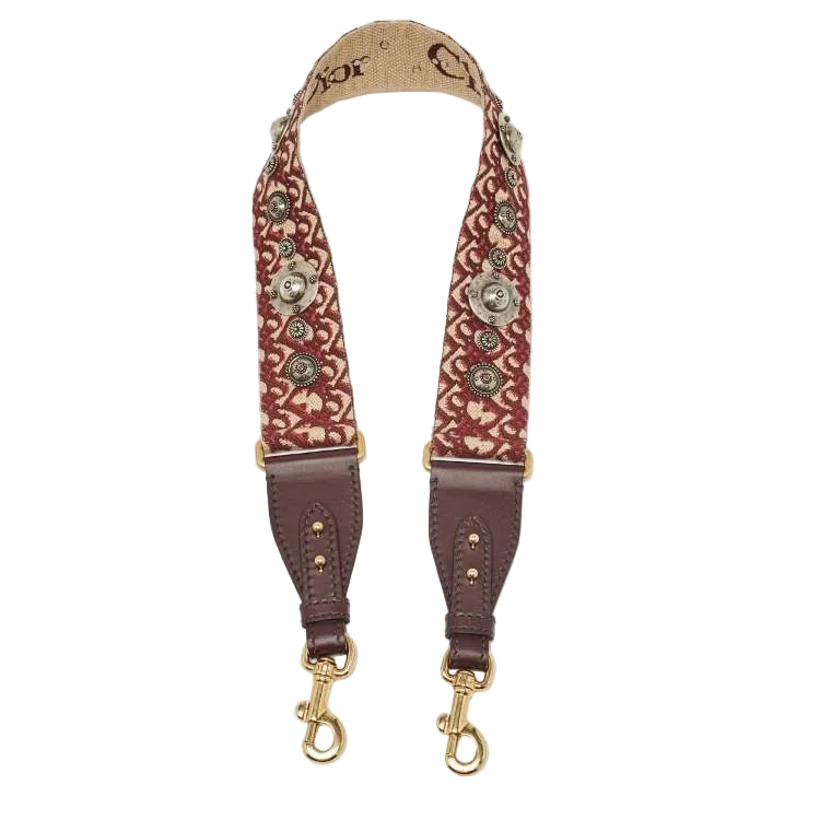 Guitar Strap studs rojo vino