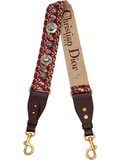 Guitar Strap studs rojo vino