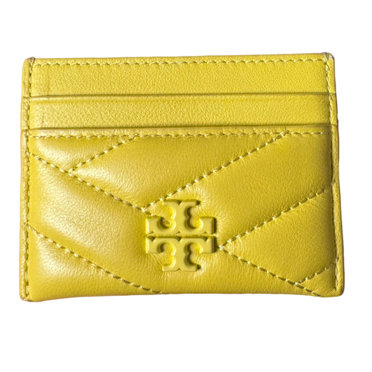 Kira diamond quilted card holder yellow