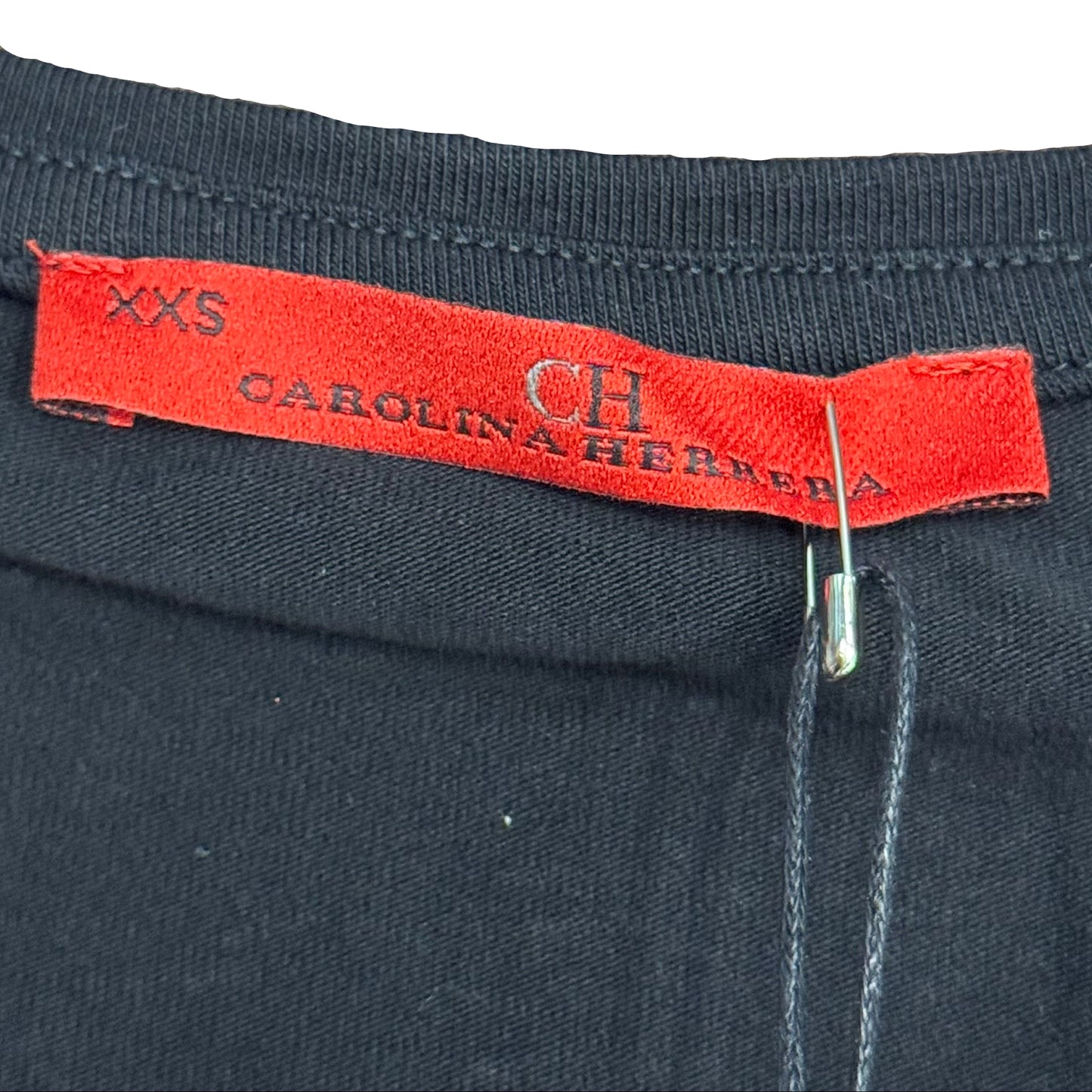 Black t shirt women CHHC gold flower with rhinestones