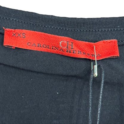 Black t shirt women CHHC gold flower with rhinestones