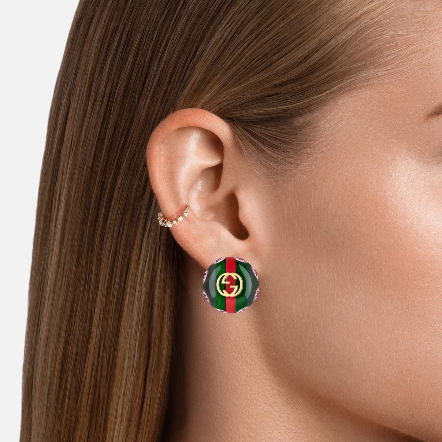 Resin and Crystal Vintage Sylvie Stud Earrings