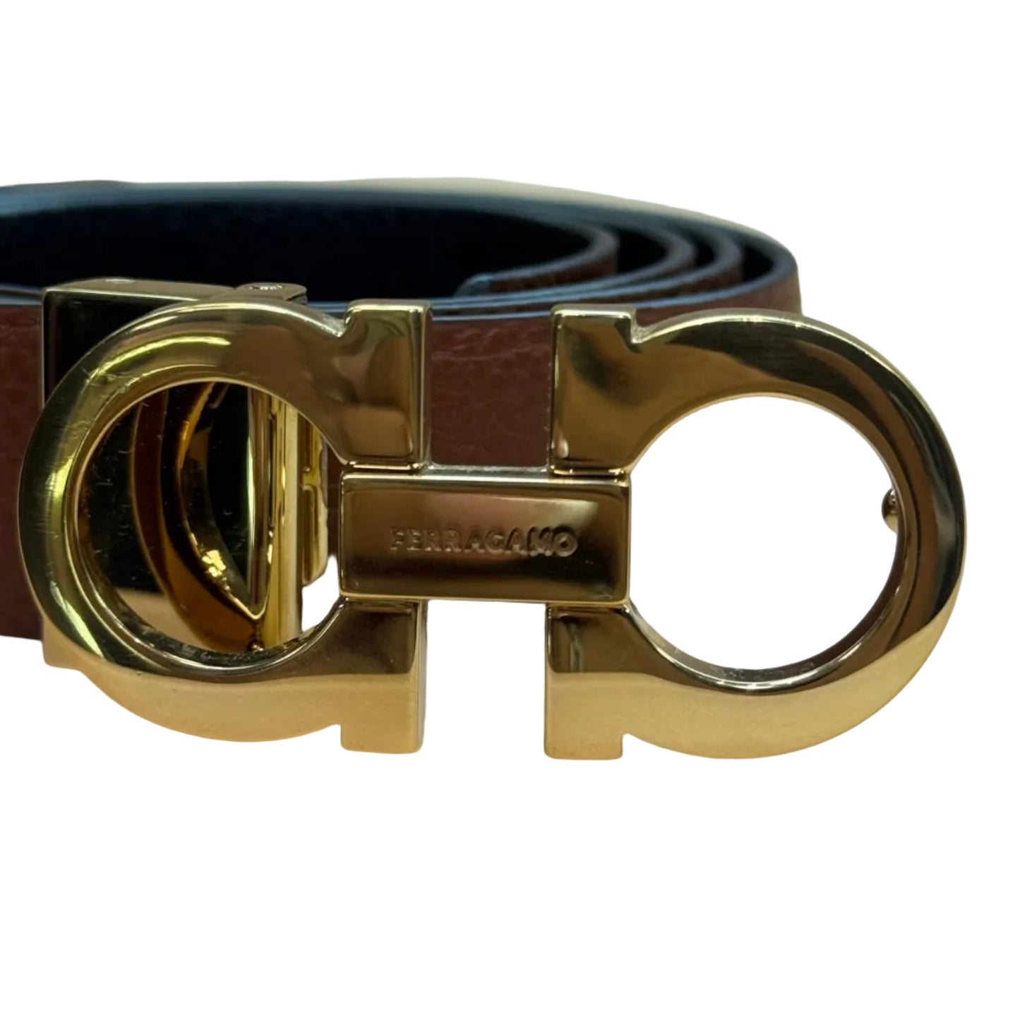 Salvatore Ferragamo gancini belt reversible talla 100