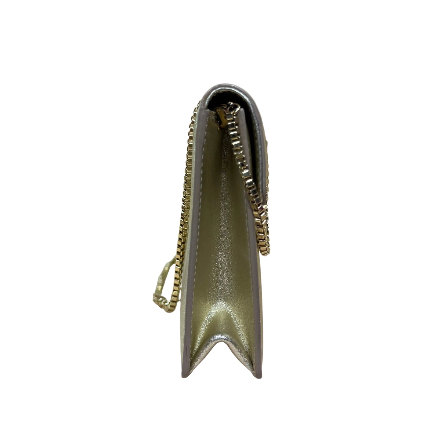 Thalia chain clutch gold leather
