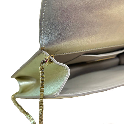 Thalia chain clutch gold leather