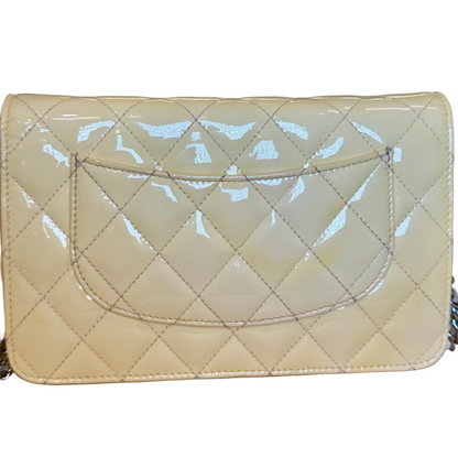 Rabat beige Patent leather and light pink WOC