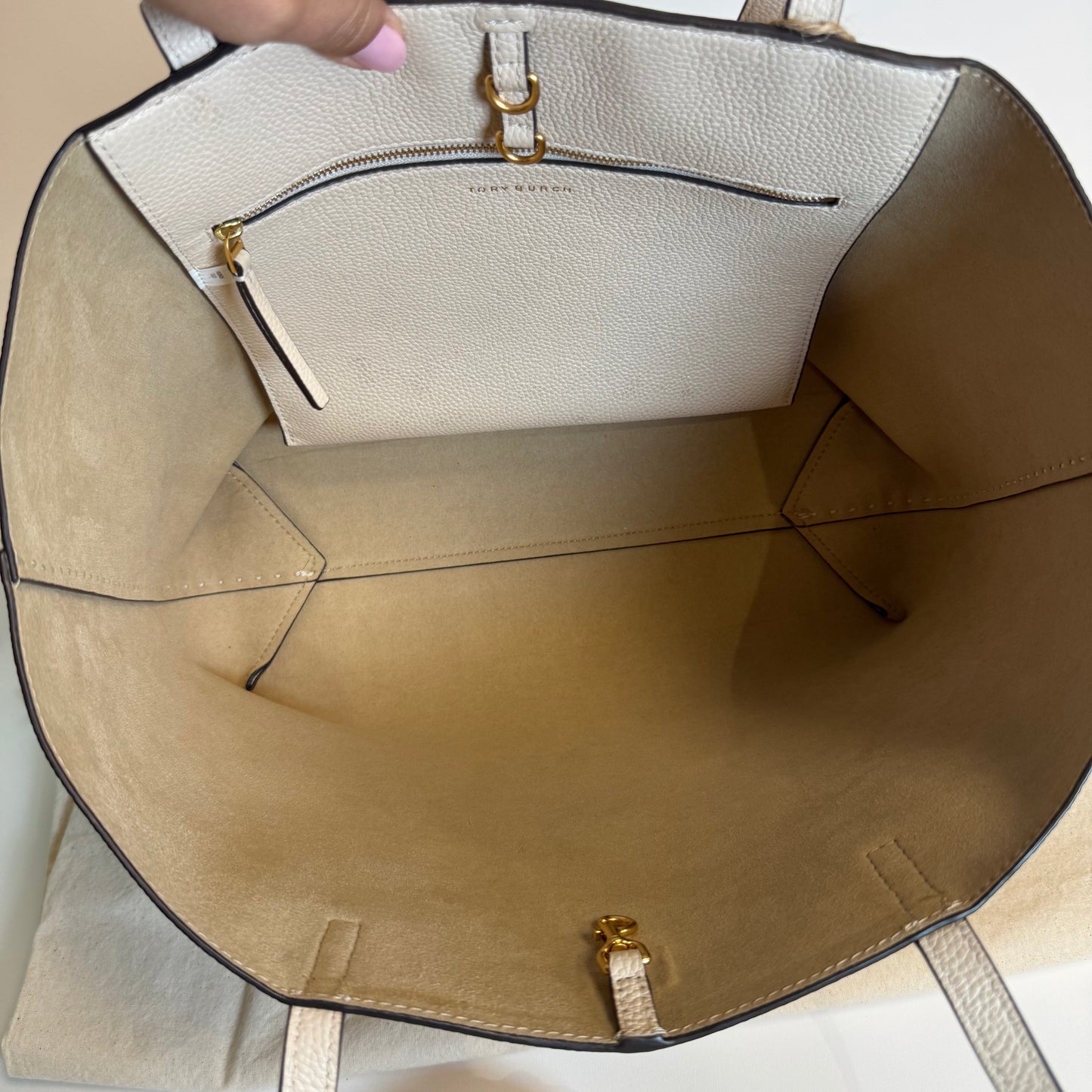 McGraw tote light beige leather