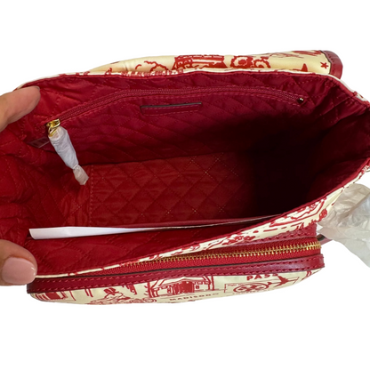 Perry nylon red boarding pass with crossbody strap