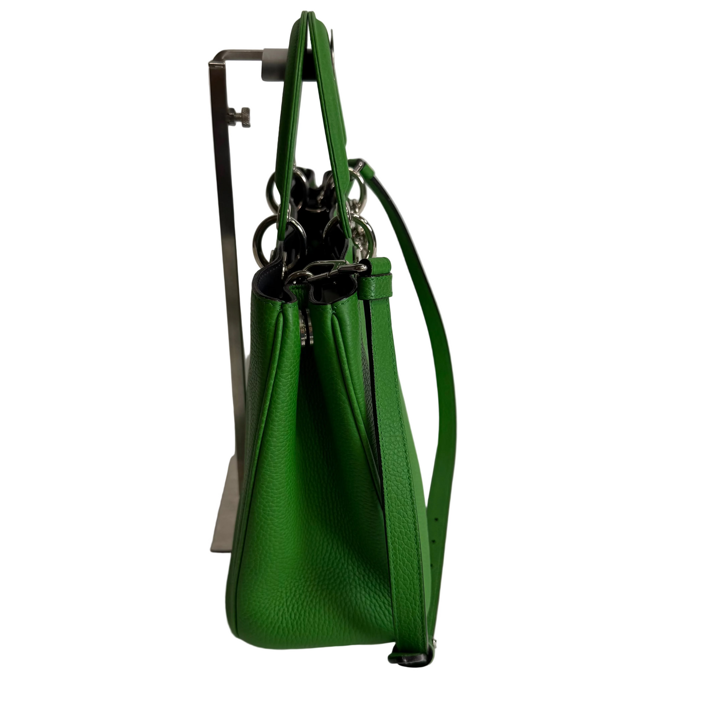 Diorissimo Green pebbled leather Medium